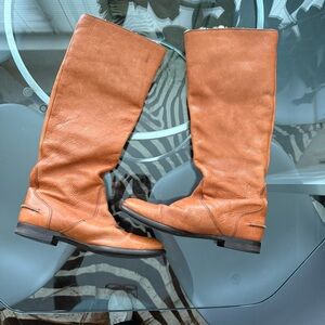 Tan Leather Riding Boots